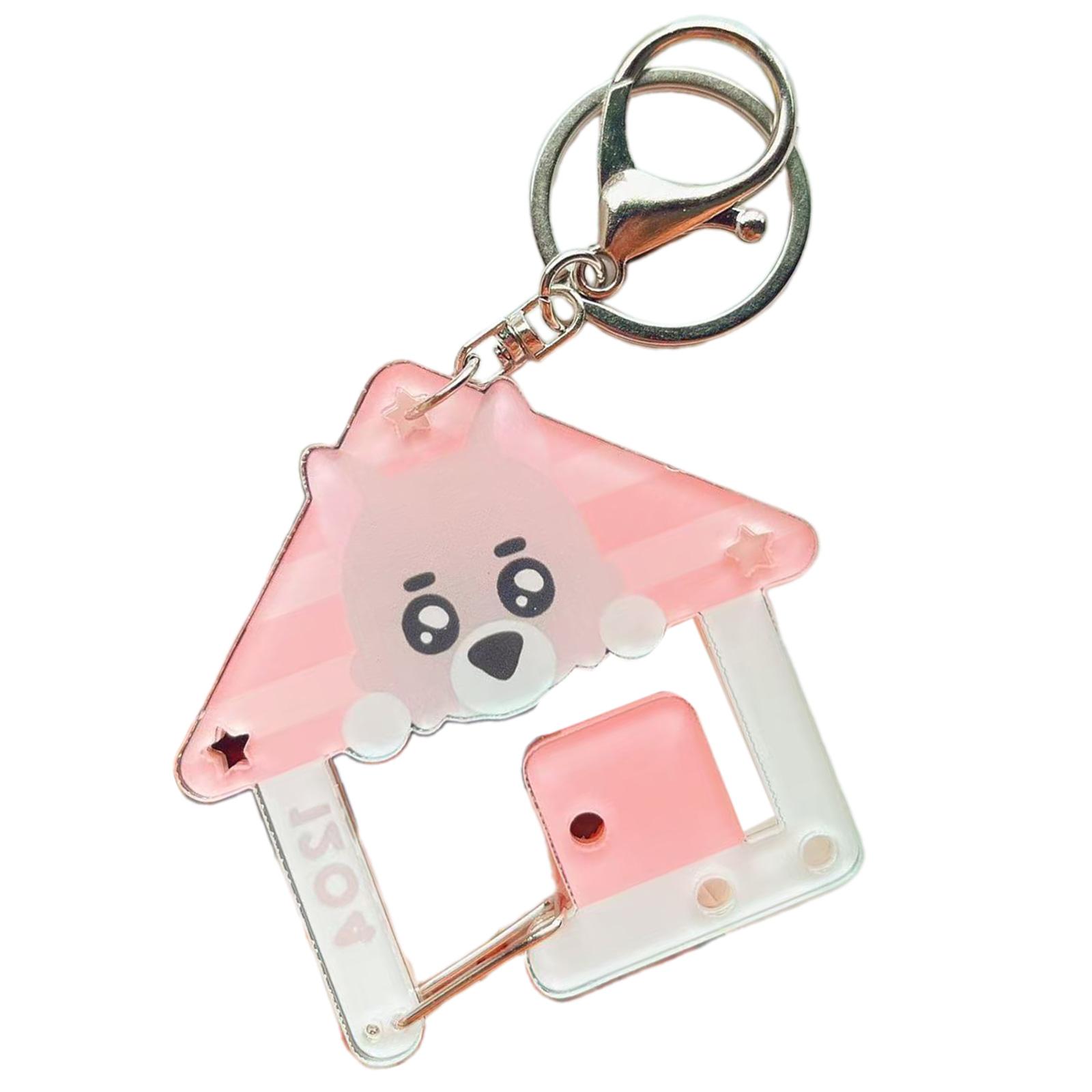 

Stylish Cartoon Pendant Acrylic Keychain For Outdoor Enthusiasts And Pet Lovers Carabiner Keyring Backpack Accessory