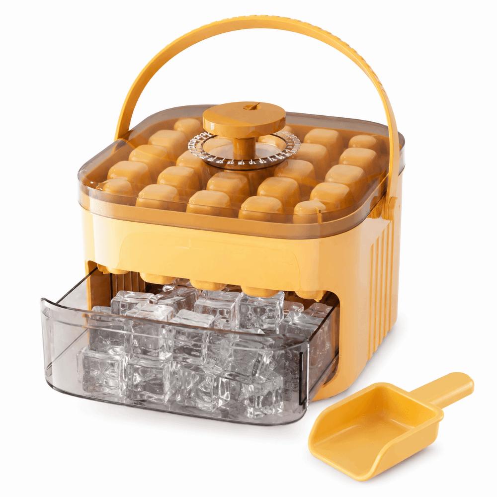 Large Capacity Ice Cube Tray Space-Saving Ice Storage Box Ice Cube Mold Household Use