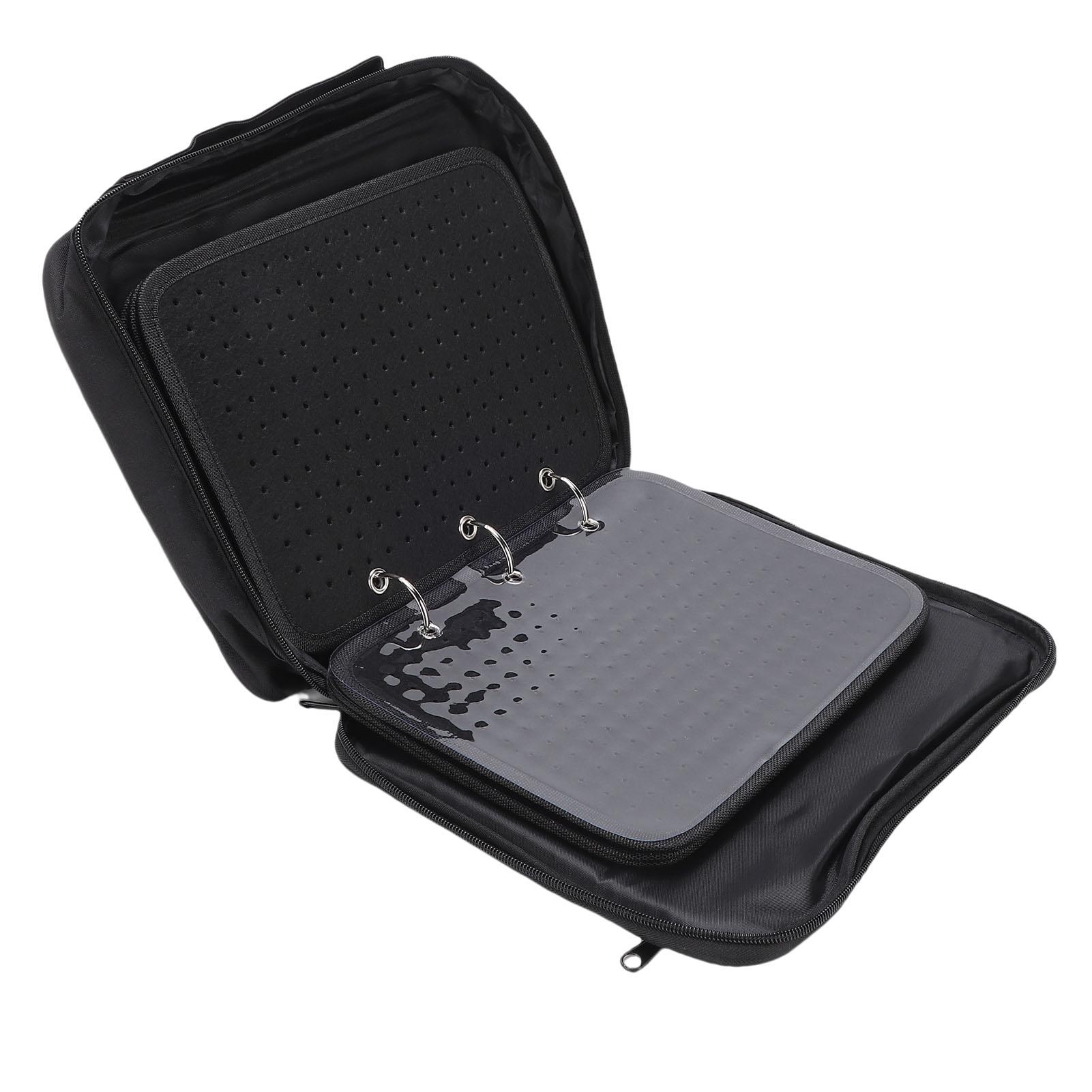 Enamel Pin Display Pages Pin Carrying Case Display Bag Polyester Travel Brooch Pin Display Bag with Convenient Handle