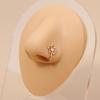 Classic Gold U-Shaped Rhinestone Non-Piercing Nose Ring: Butterfly, Moon, Crown, Heart Styles