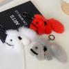 New Horse Keychain Real Rex Rabbit Fur Pony Handbag Pendant Car Key Ring Bag Pendant Fashion Cute Decor Accessory Gift
