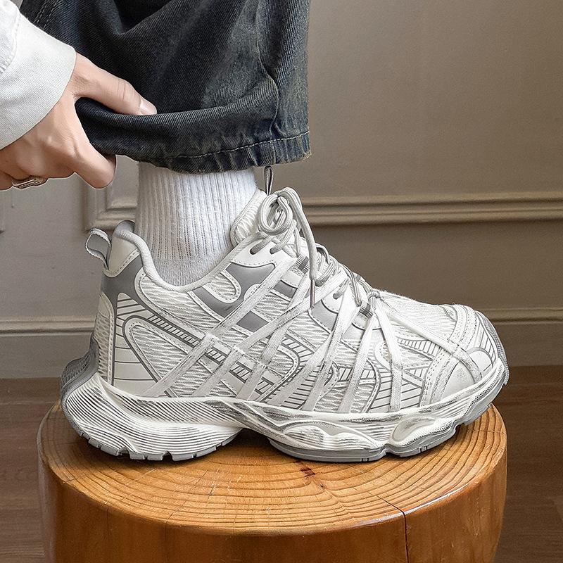 Dad shoes new invisible inner height increase CM dirty shoes sports shoes muffin platform straps niche casual shoes