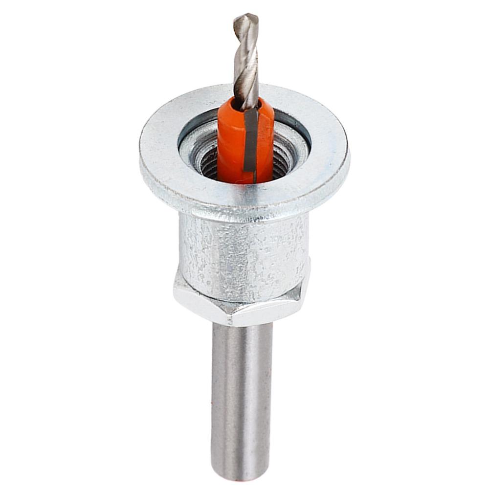 3.5 x 8mm Adjustable Depth Bit Silver Color Taper Hole Drill Woodworking Drill Bit Woodworking