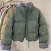 2025 Stand-up Collar Korean Style Women's Short Down Jacket - Thickened White Duck Down Coat for Autumn/Winter