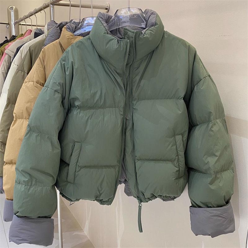 

2025 Stand-up Collar Korean Style Women s Short Down Jacket - Thickened White Duck Down Coat for Autumn/Winter Default Option
