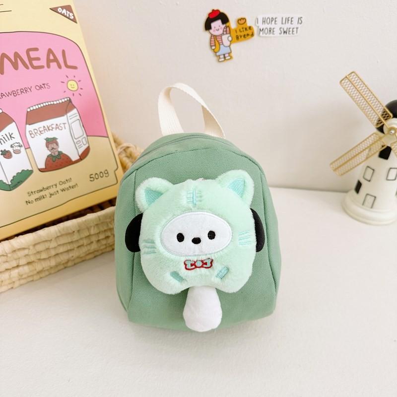 Playful Animal Plush Backpack With Breathable Canvas And Curved Straps For Kindergarten Toddlers