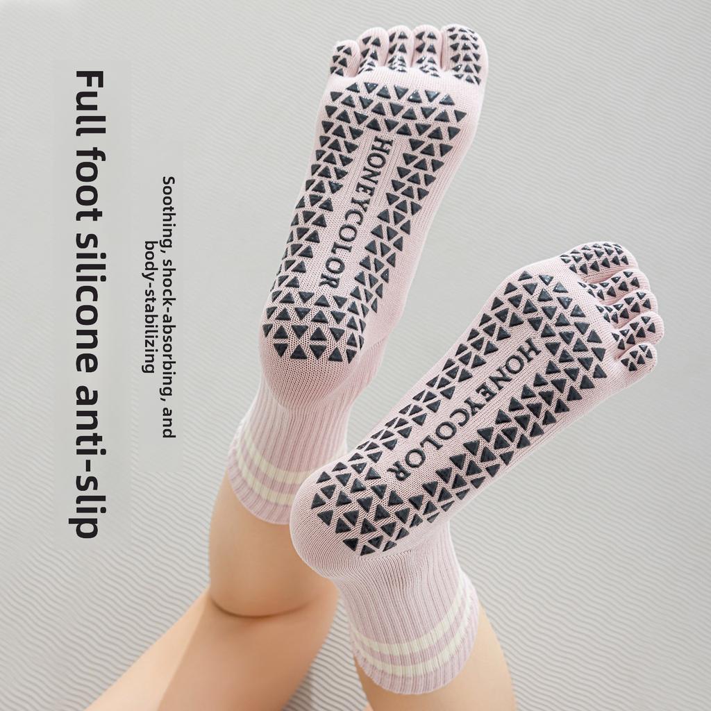 Five-finger Yoga Socks - Children's Sports Anti-odor Sweat-absorbing Fitness Exercise Sportswear - Indoor Pilates Split-toe Socks - Long Tights