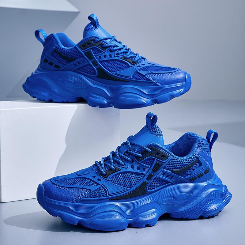 Trend Casual Platform Men's Sneakers Breathable Walking Shoes For Men Large Size 48 Athletic Basketball Running Shoes Male Blue