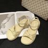 Summer New Fairy Style Pearl Platform Sandals