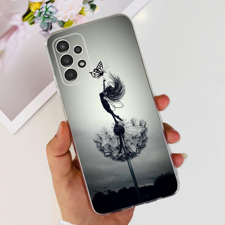For Samsung Galaxy A13 Case A23 A33 A53 5G Cute Painted Cover Clear Silicone Soft TPU Phone Case For Samsung A53 A 13 23 33 Bags