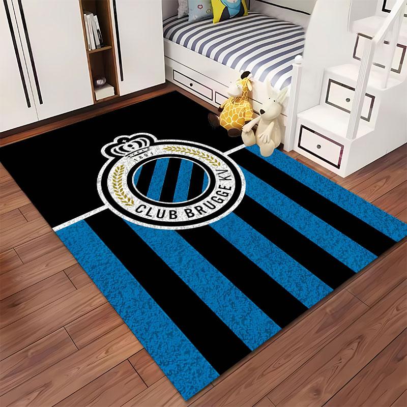 Club Brugge Logo Striped Carpet Suitable As a Non-slip Mat for the Living Room or Bedroom Sofa