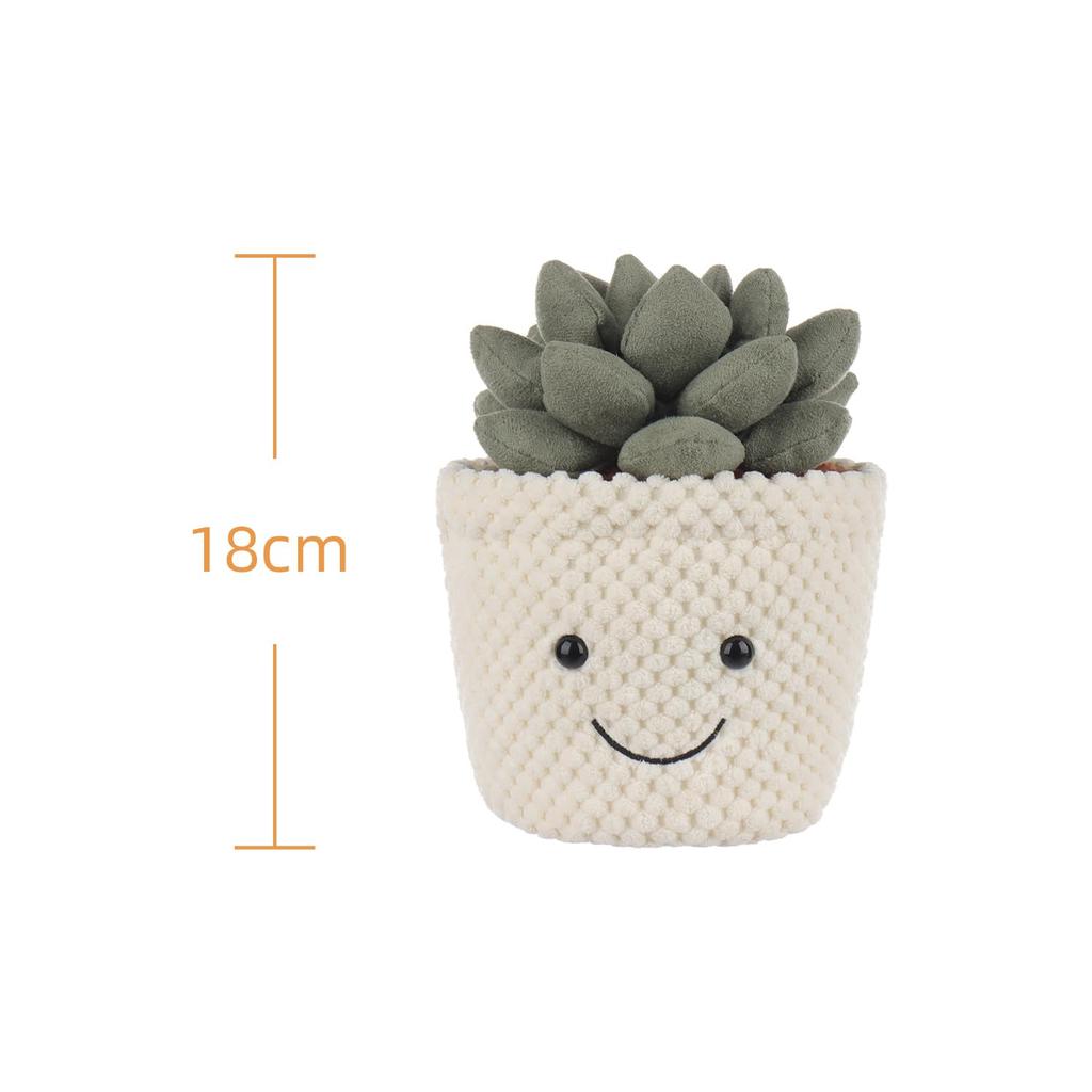 Apricot Lamb Potted Succulent Plush Toy for Kids, Soft and Cute Fluffy Potted Succulent for Girls and Boys, 12cm