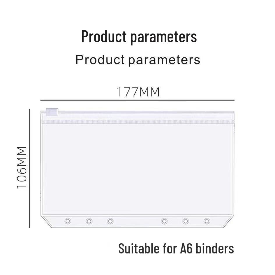 Multi-Size PVC Zipper Bill & Planner Storage Bag