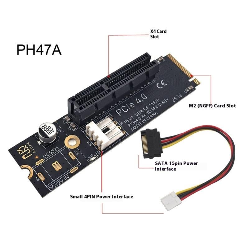 PCIE 4X To M.2 Adapter M.2 To PCIE 4X Hard Drive Converter Reader Adapter Card Replacement for Computer Accessories