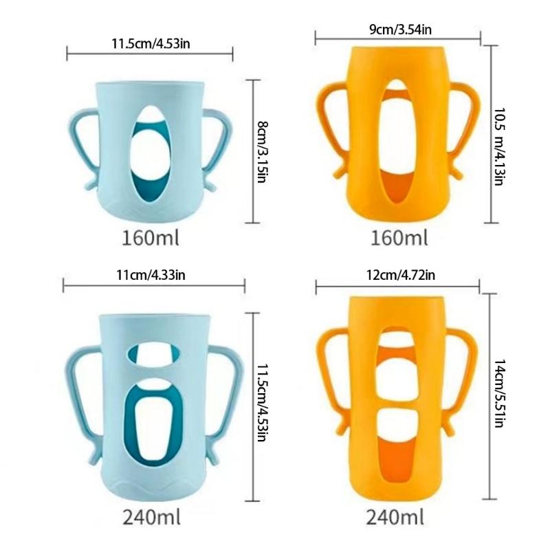 Food Grade Silicone Shockproof Protector for Beiqin Glass Feeding Bottles Anti Scratch Drop Protections 5Pcs Set