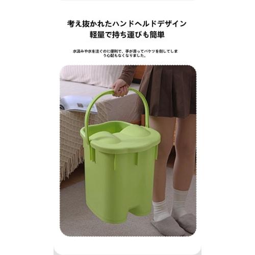 Deep Footbath Bucket with Lid, Steam Basin, Foot Bath Basin, Foot Massage Basin, Heated Barrel, Pedicure, Detox, Massage, Rollers, Thick Portable Foot