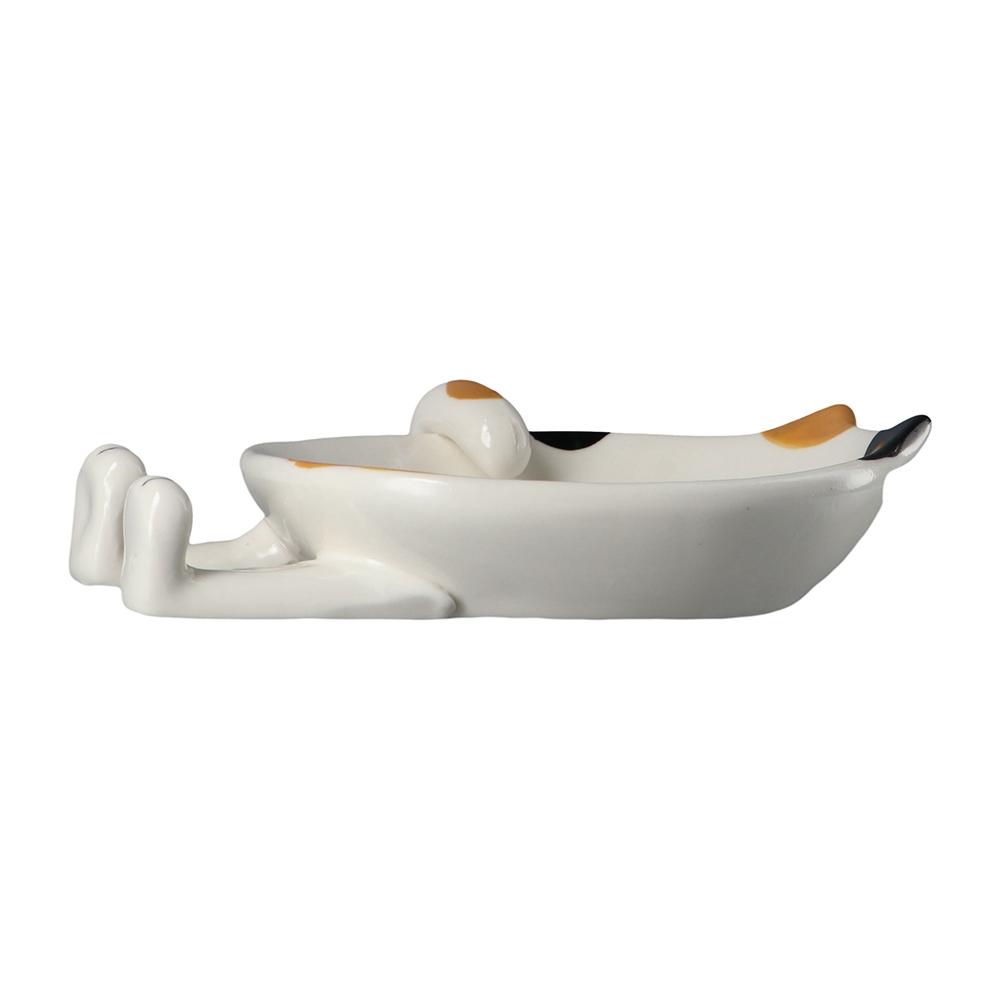 Resistant Storage Organizer Ceramic Cat Design Pot Lid Stand Spoon Rest Stove Holder Utensil Rack