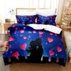 Kaguya Sama Love Is War Bedding Set 3PCS Kaguya Shinomiya Maid Outfit Red Heart Background Anime Print Duvet Cover All Sizes