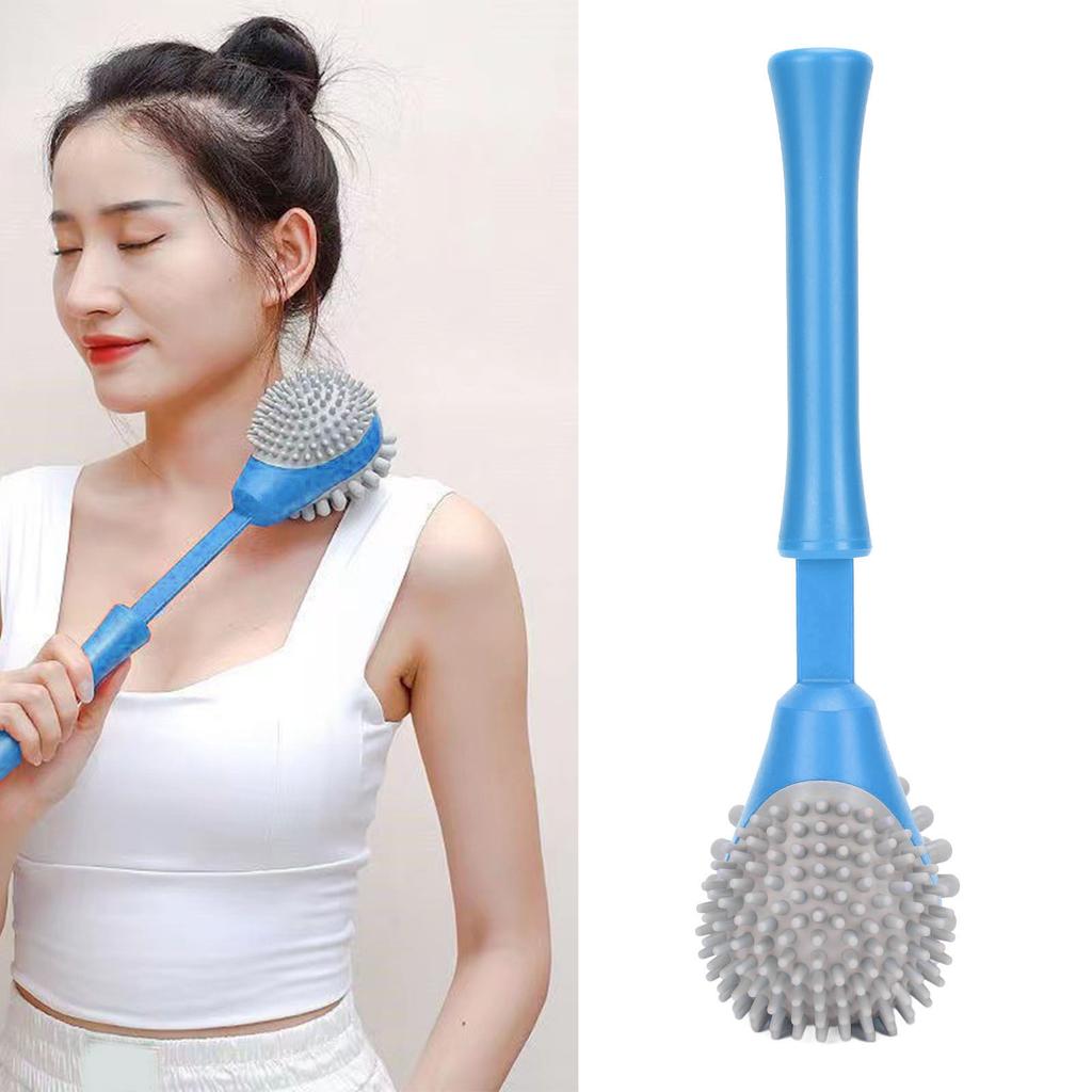 Massage Hammer 2 Soft Heads Retractable Flexible Handle Large Area Portable Silicone Manual Massage Hammer Stick