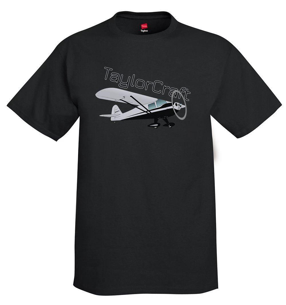 Taylorcraft BC-12D (Серебристый / Черный) Футболка с самолетом - Персонализированная с вашим номером XL