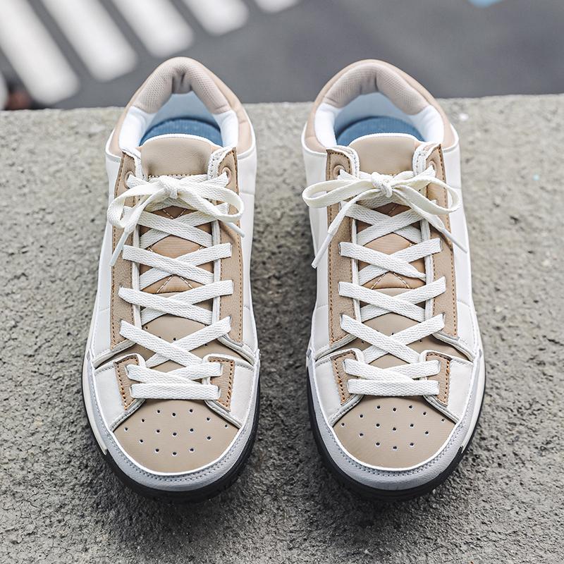 

Men’s Retro Skateboard Shoes Boots yellow Fashion Casual Sport Shoes Wide Head Shoes Plus Size EU: 39 бежевый