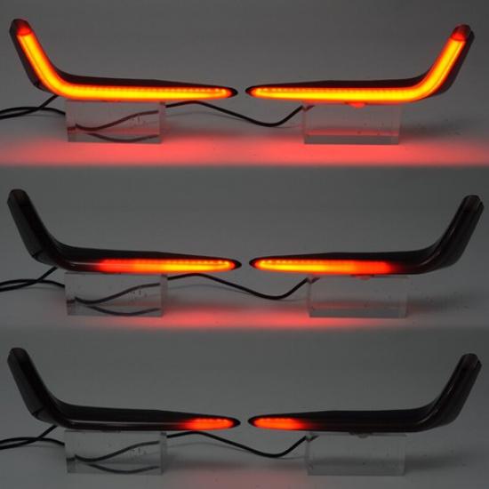 Smoked Red LED Reflector Tail Brake Signal Light for Honda Civic Hatchback 17-22