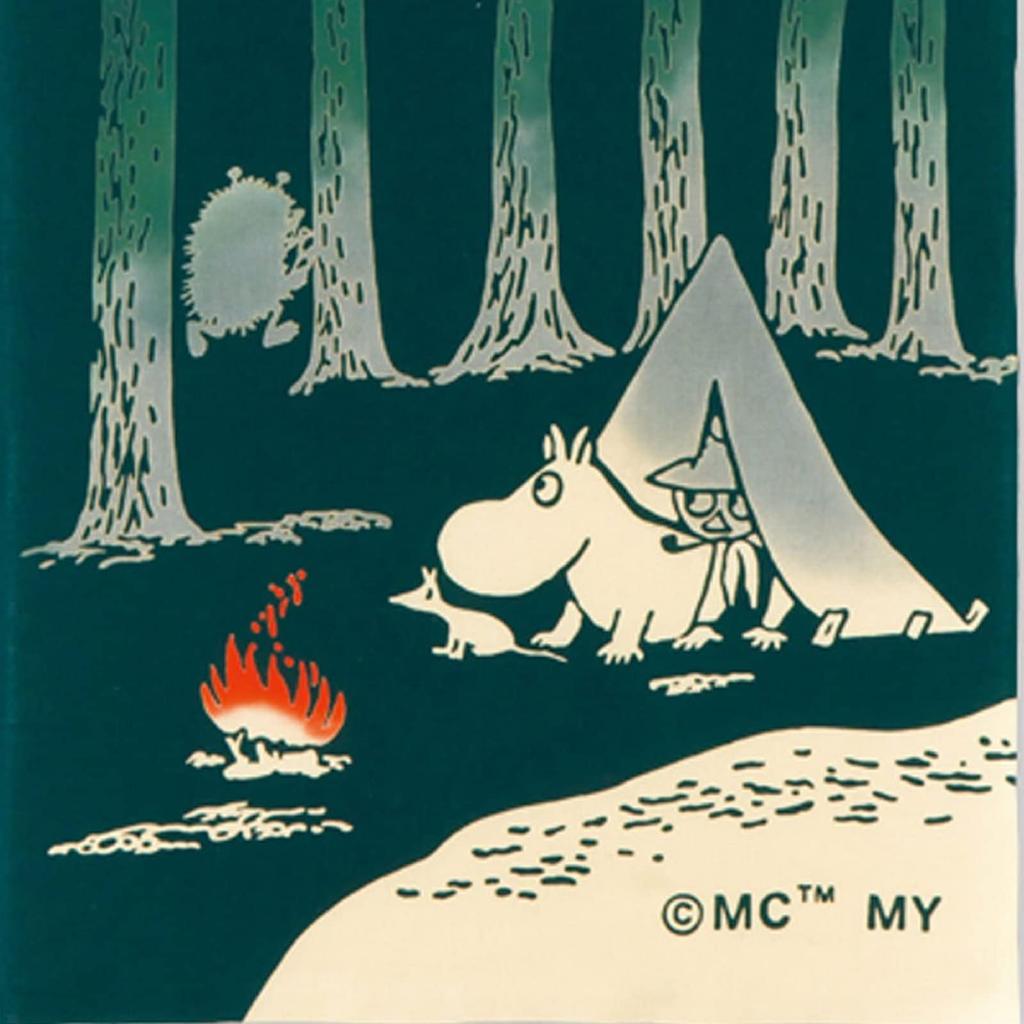 Miyamoto Towel Moomin Dyed Tenugui Hand Snufkin 33 x Made in 51014 Towel, Moomin, & Camping, Approx. 90cm, Japan,
