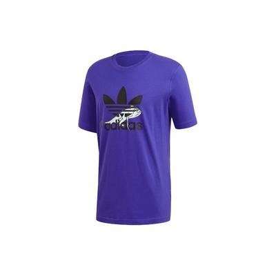 Originals Trefoil Sports Short Sleeve T-Shirt Men Tops Purple FM3696