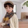 Boys' And Girls' Autumn And Winter Warm Neck Warmer Knitted Cross Scarf