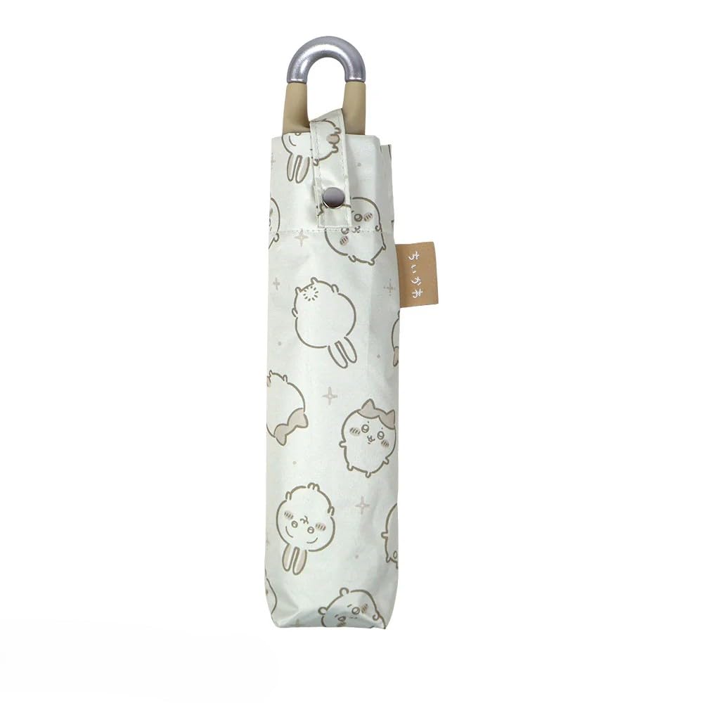 Chiikawa Carabiner Folding Umbrella 50cm Chiihachi Usagi All-Weather Off-White