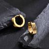 Goldfarbene Creolen für Männer Jungen,Hochwertige Anlaufgeschützte Vielseitige Circle Huggie Ohrringe,Schmuckgeschenke aus Edelstahl