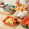 New Household Dish Dipping Plate Dumpling Plate Sauce Separation Dumpling Plate Tableware