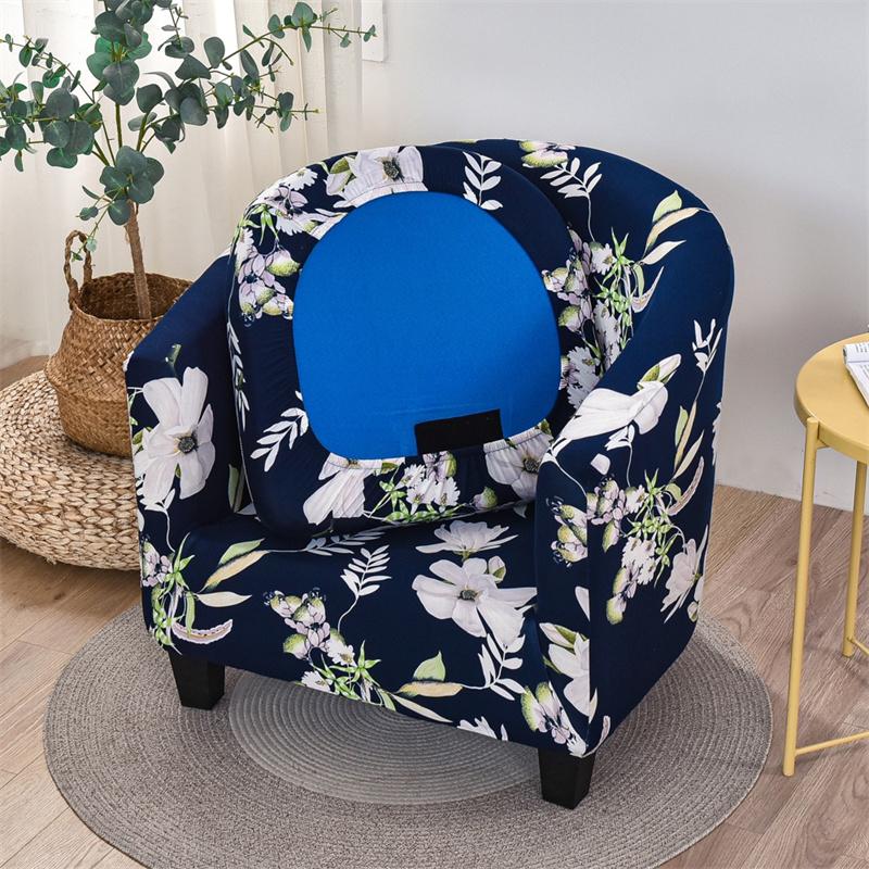 Pastoral Style Sofa Cover Club Armchair Covers Stretch Single Chair Sofa Slipcovers Elastic Coffee Bar Soft Couch Cover