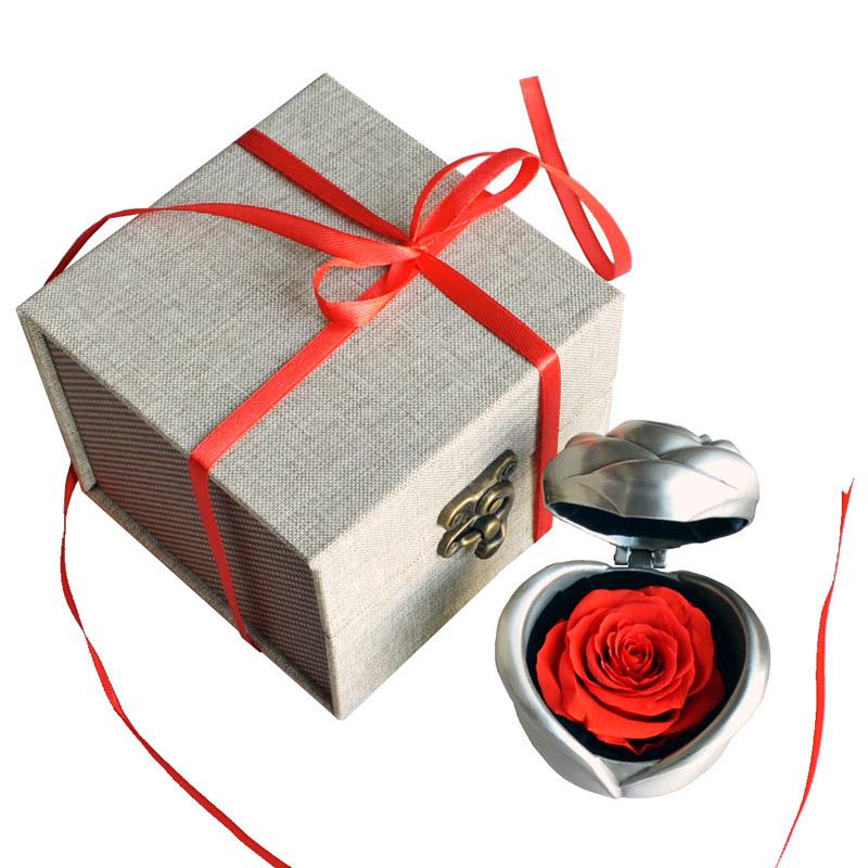 Handgjord Konserverad Ros Present Delikat Färsk Ros Odödliga Blommor med Bästa Gåvan Kvinnlig Födelsedag Alla Hjärtans Dag Julklappar