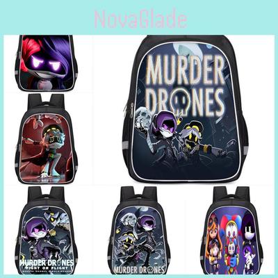 Vielseitiger Morddrohnen Plüschrucksack Für die Schule Unisex Anime-inspiriertes Design