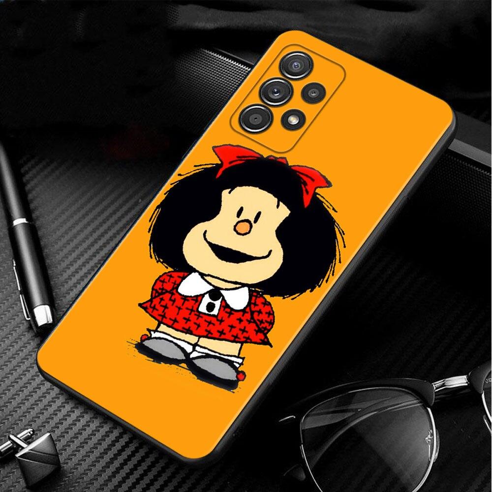 Phone Coque Mafalda Girl For Samsung Galaxy A51 A71 A31 A41 A72 A52 A12 A21s A02s A32 4G A33 A22 A53 A52s 5G A13 A23 Cover