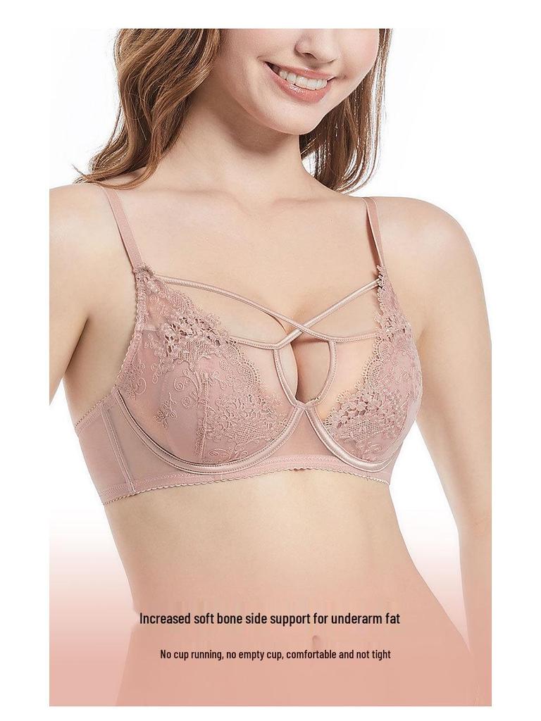 French Lace Bunny Ears Bra Set - Anti-Sagging Design for a Sleeker Look