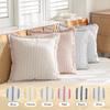 Throw Pillow Covers Set of 2 Striped Fringe Pillow Cover Farmhouse Cushion Covers with Tassel Neutral Boho Pillowcase for Couch