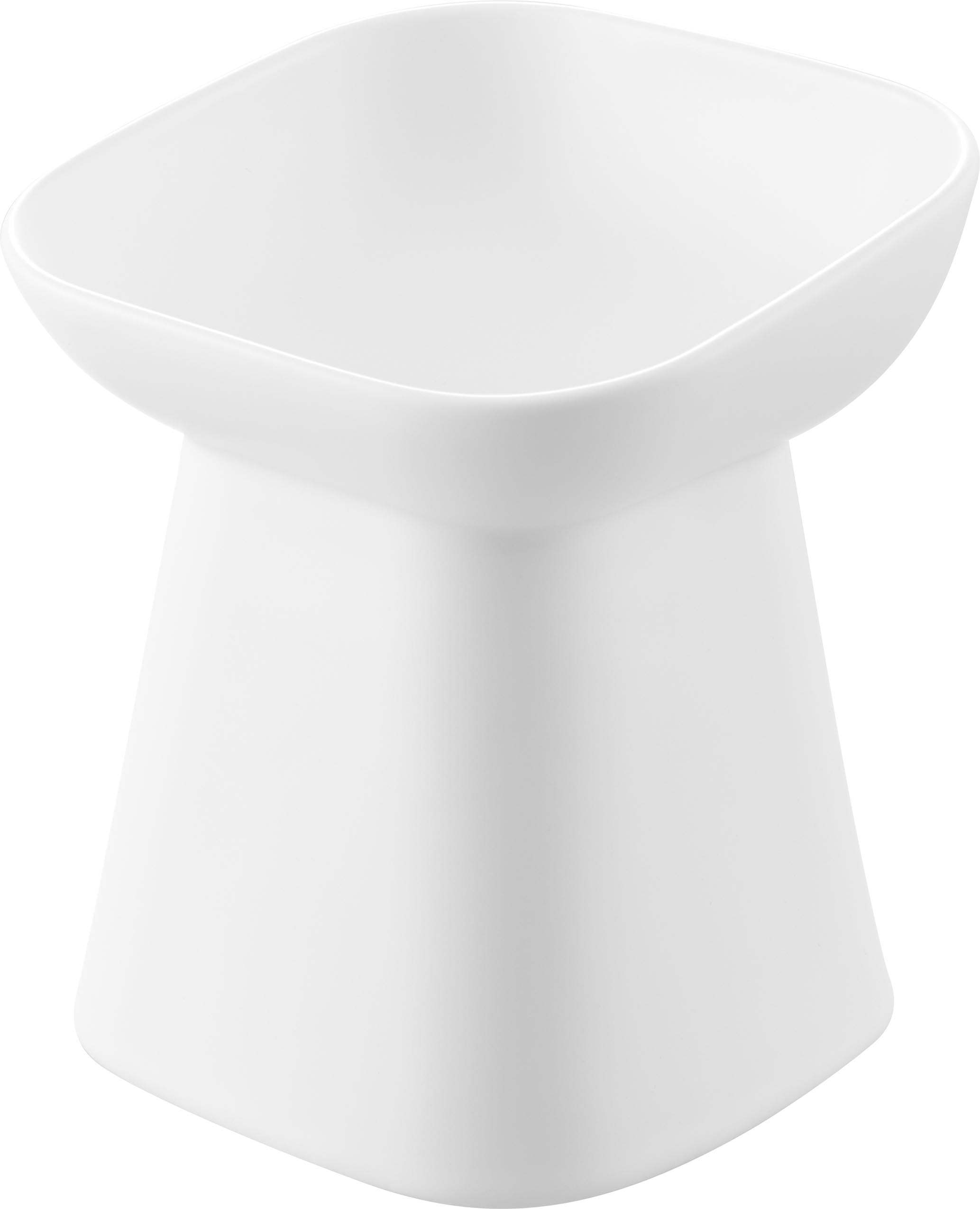Yamazaki Ceramic Pet Food Slanted Pet Dishwasher Microwave 10561 (Yamazaki Industries) Bowl, Height, White, W15×D15×H17cm, Nooks, Dish, Safe, Safe, белый