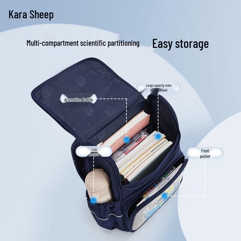 KALA·Y Kids Ergonomic Antibacterial Primary School Backpack