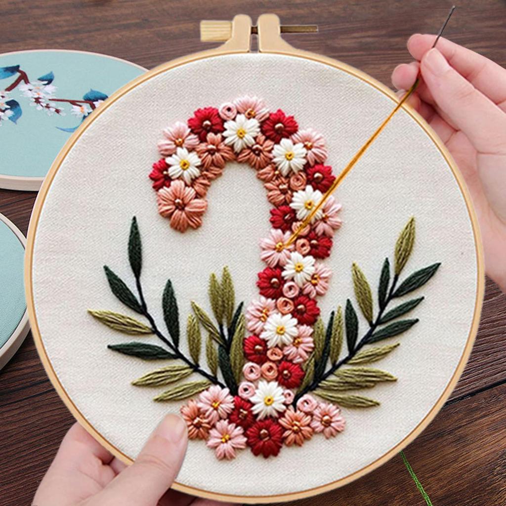 Christmas Embroidery Kits For Beginners 3 Pieces Winter Holiday Handcraft Set Christmas Cross Stitching Kits For Women Adults