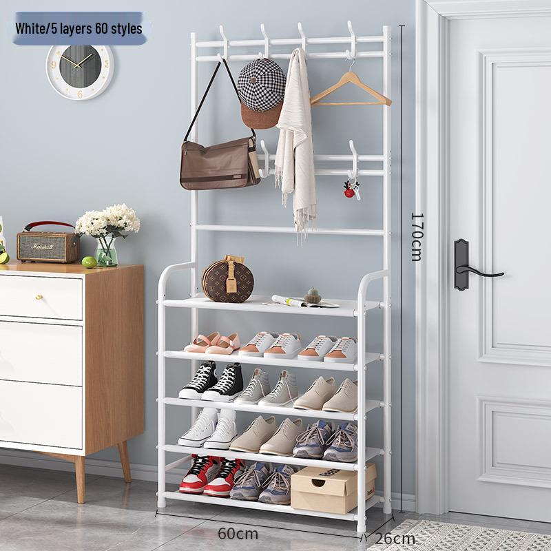 Modern Entryway Shoe and Coat Rack Cabinet: Multifunctional Storage for Shoes, Hats, and Coats
