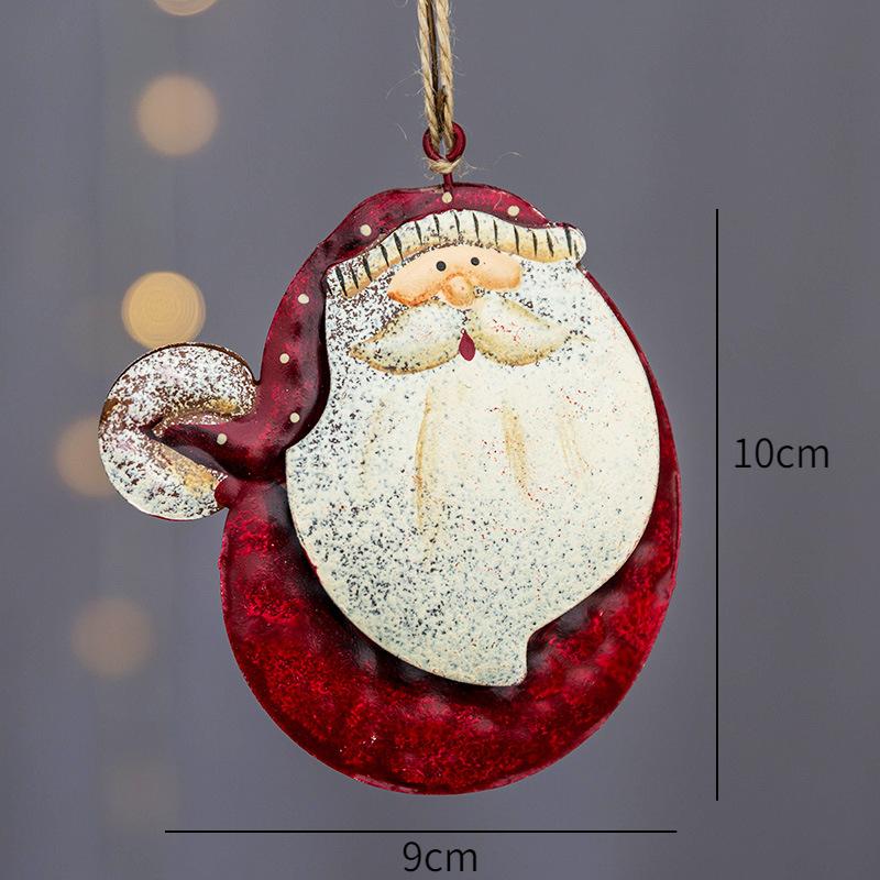 New Arrival boże narodzenie kutego żelaza dzwonek bałwanek łoś wisiorek ozdoba 2023XMAS Home Decor ozdoba choinkowa Natal Navidad