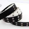 Star Eye Rivet Belt Hollowed-out Punk Belt For Man/women Buckle Decoration Y2K Fashion Pu Waist T1A0