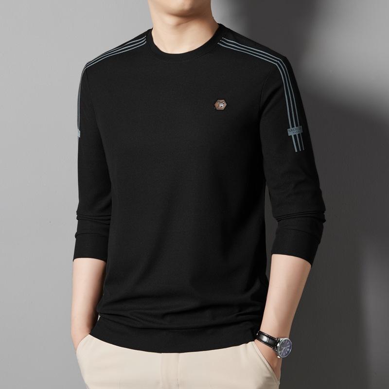 Hanorac pentru bărbați Toamnă Nou Tricou pulover cu gât rotund Modă pentru bărbați Versatil Casual Cămașă de bază