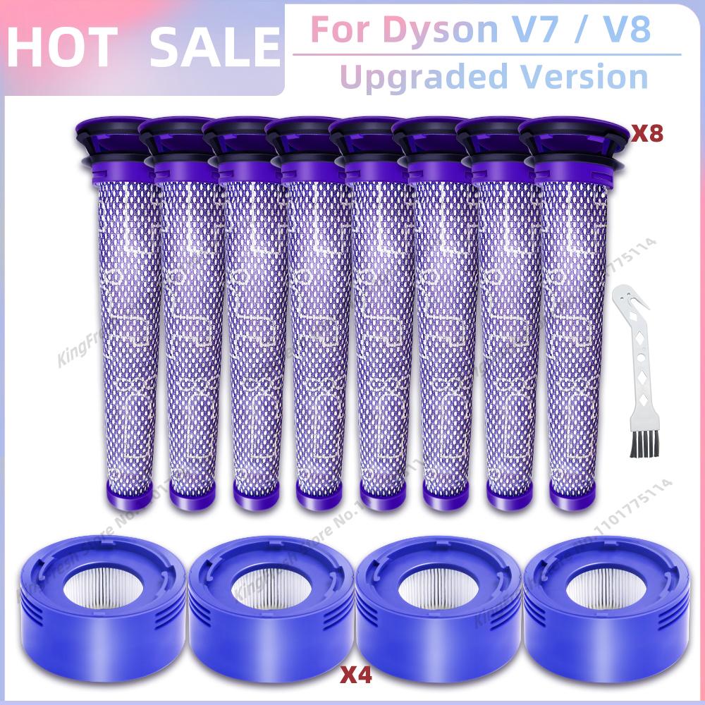Compatible For Dyson V7 V8 Pre Filter Post Filter Replacement Parts Accessories Vacuum Front and Back Washable Filter