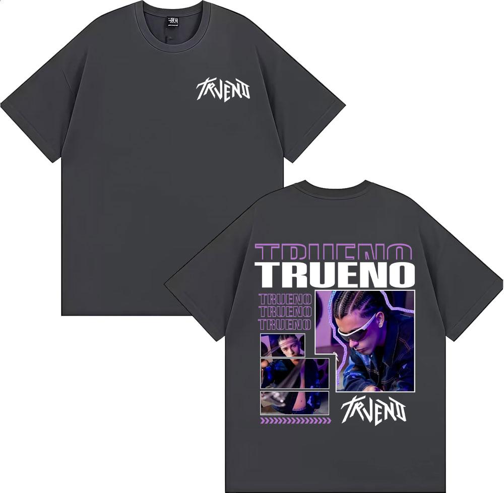 Rapper Trueno Mateo Palacios Tour 2026 Merch T-Shirts Unisex Mode Hip Hop Punk T-Shirt 100% Baumwolle Locker Übergröße T-Shirt