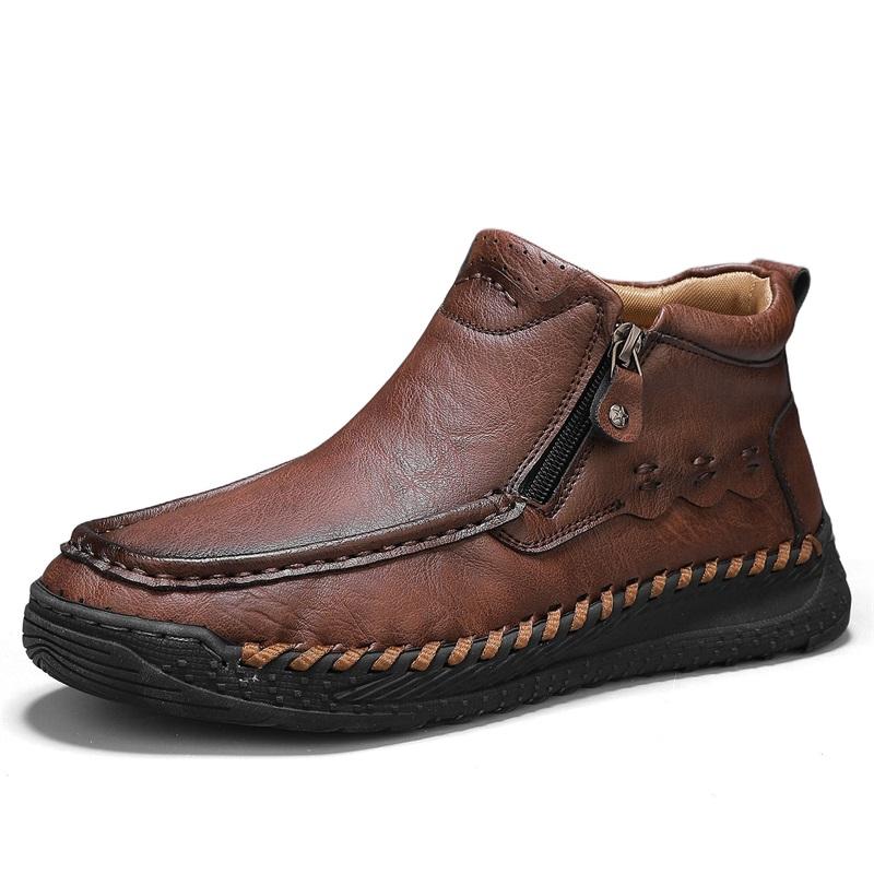 Plus Size 39-48 Men's High-top Casual Shoes Handmade Shoes Casual Sneakers