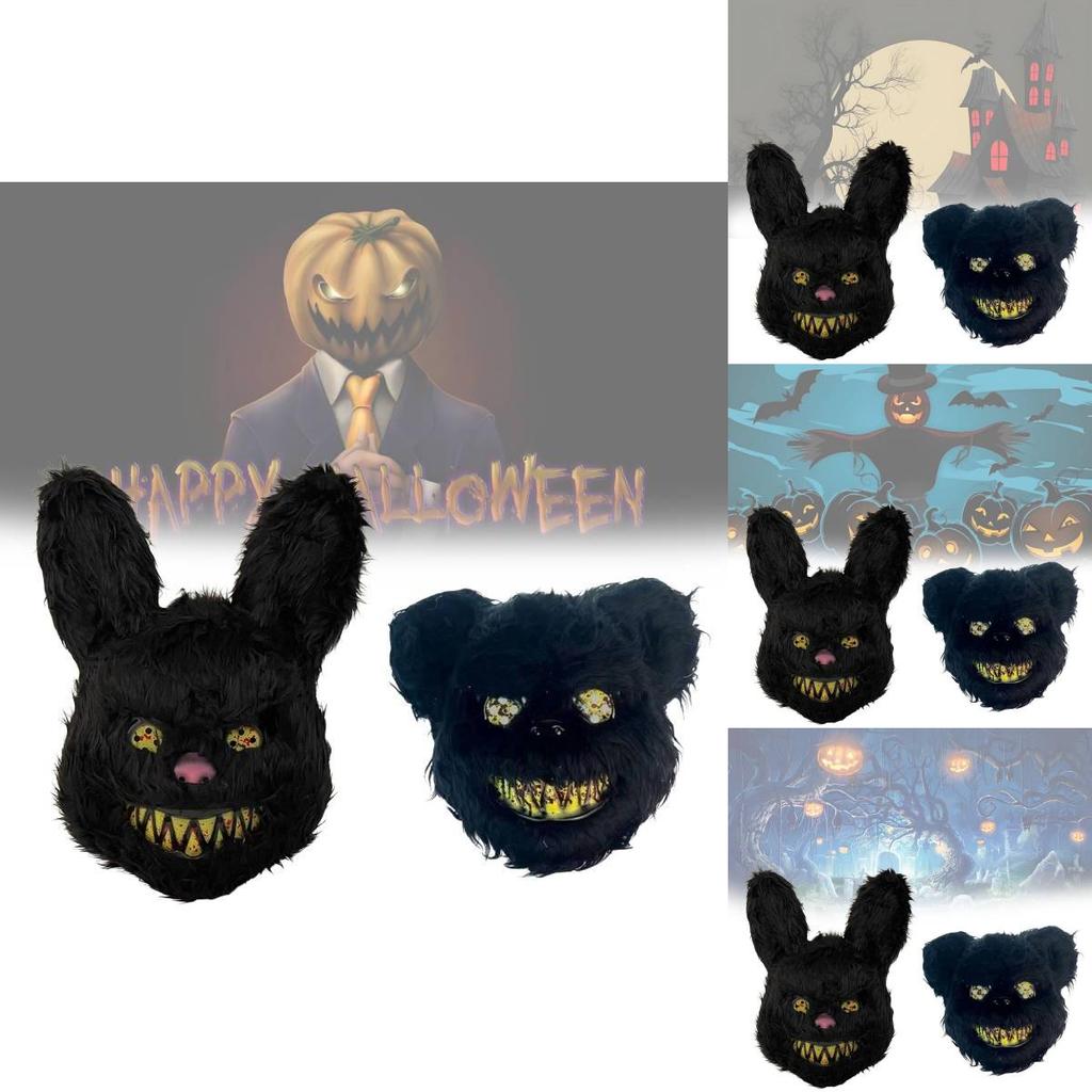 Urocza Maska Czarnego Niedźwiedzia Na Imprezę Halloweenową I Wielkanoc Stylowy Dodatek do Kostiumu
