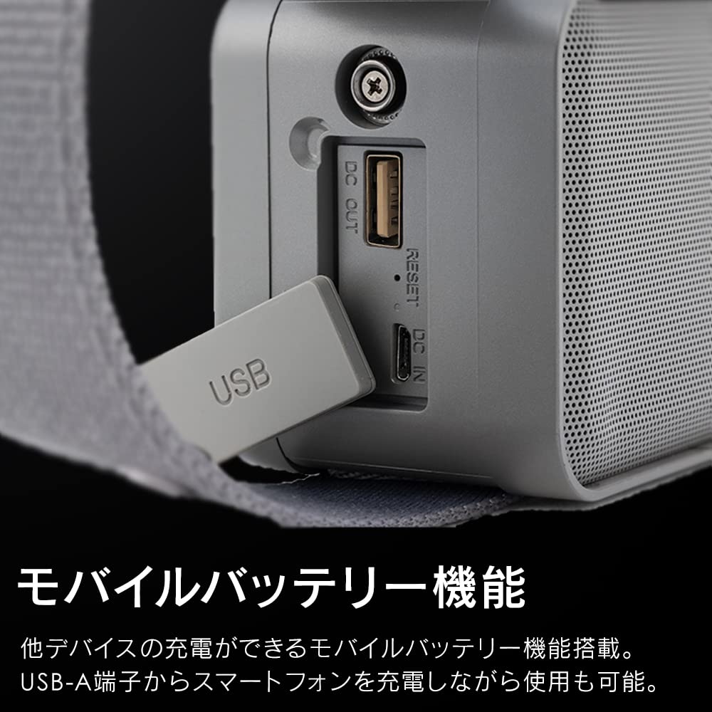 IRIS OHYAMA Speaker IPX7 Waterproof Standard 22 Hours Continuous Playback 20 Devices Simultaneous Pairing Waterproof Compact Waterproof USB Wireless